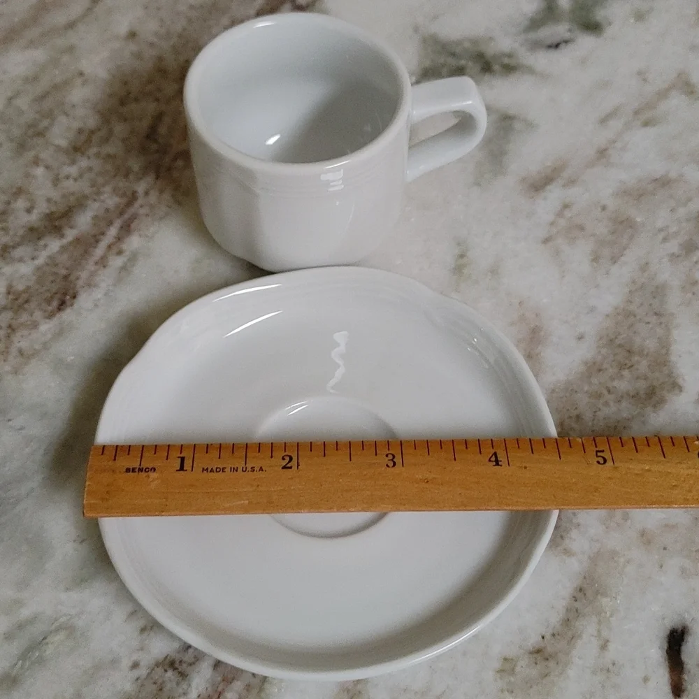 Vintage 4 Pcs White Bareuther Bavaria Demitasses Cup & Saucer